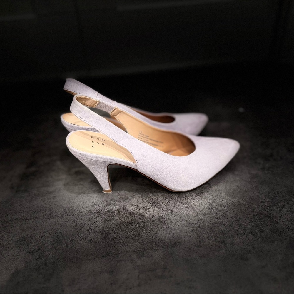 Elegant Light Lilac Pastel  purple Slingback Heels